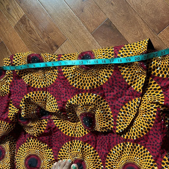 Kweenzyafrik  Vintage Luxury Ankara floral patterned studded cape open jacket S - Picture 8 of 16